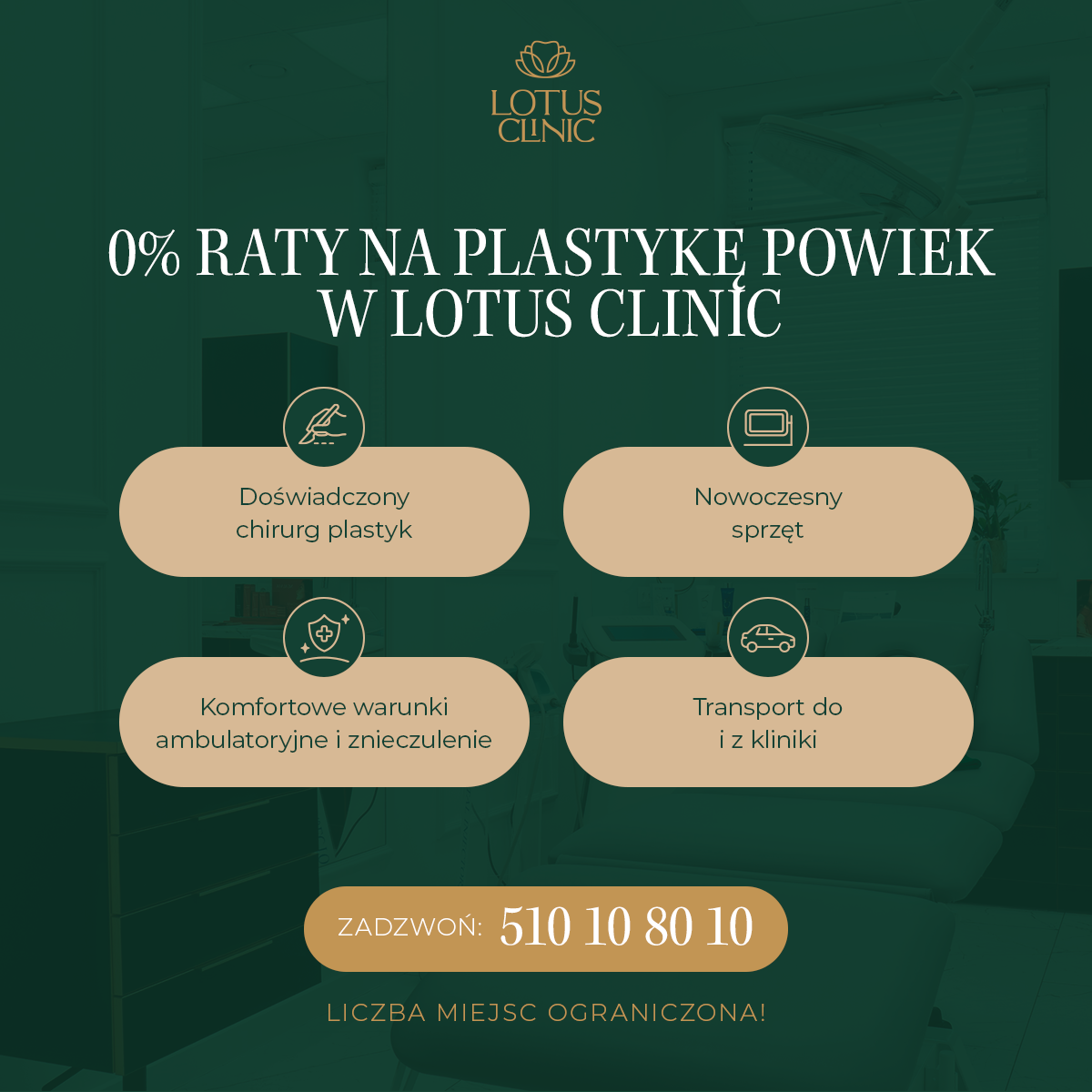 Raty 0 na plastykę powiek w Lotus Clinic Lotus Clinic Dental & Beauty
